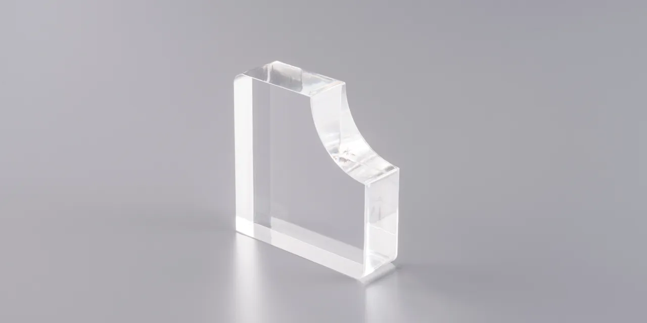 Clear acrylic shape precisely cut with Trotec Speedy series CO₂ laser cutter
